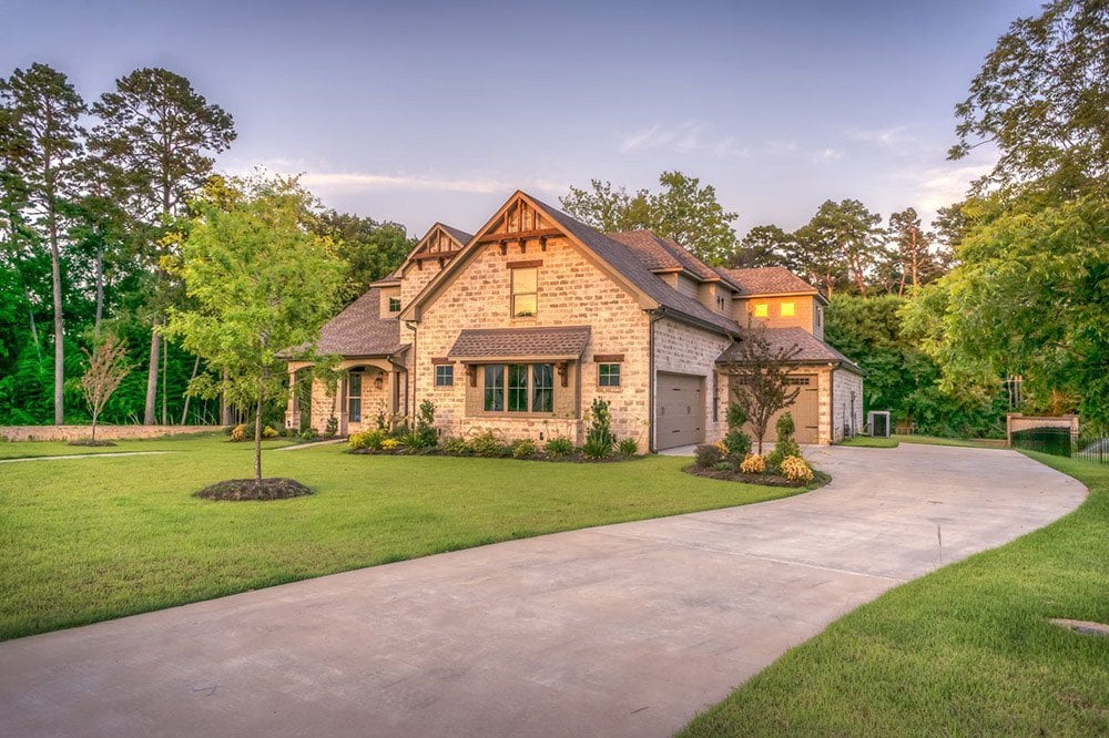 Private house with pathway