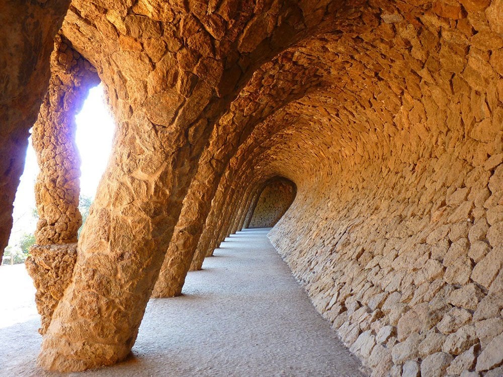 stone columns in Park Guell