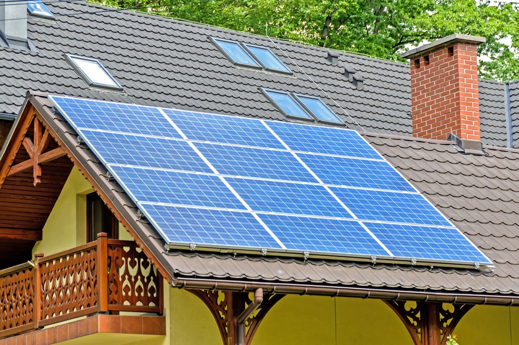 a house with solar panels